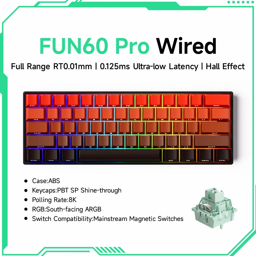 Akko MonsGeek FUN68 / FUN60 PRO & MAX HE Magnetic Keyboards – 60% / 65%, Rapid Trigger, 8K, Custom Esports Gaming Keyboard