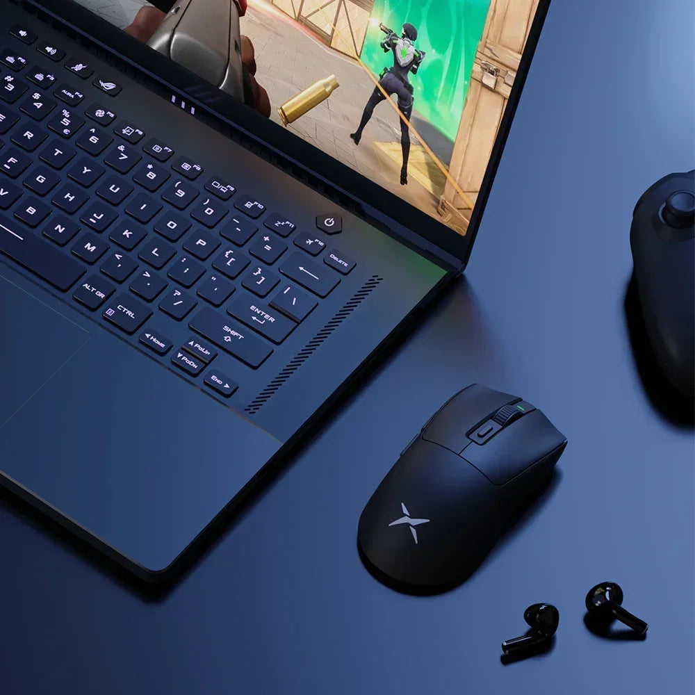 Delux M600 Series Wireless Gaming Mouse – 52g Lightweight, 2.4G Dual-Mode, 26,000 DPI, Macro Support, Rechargeable