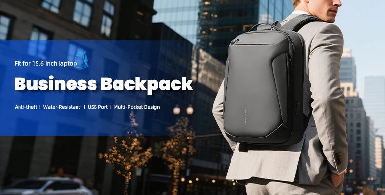 Heroic Knight Business Backpack - 14" Laptop, Waterproof, USB Charging, Multifunctional Travel Backpack