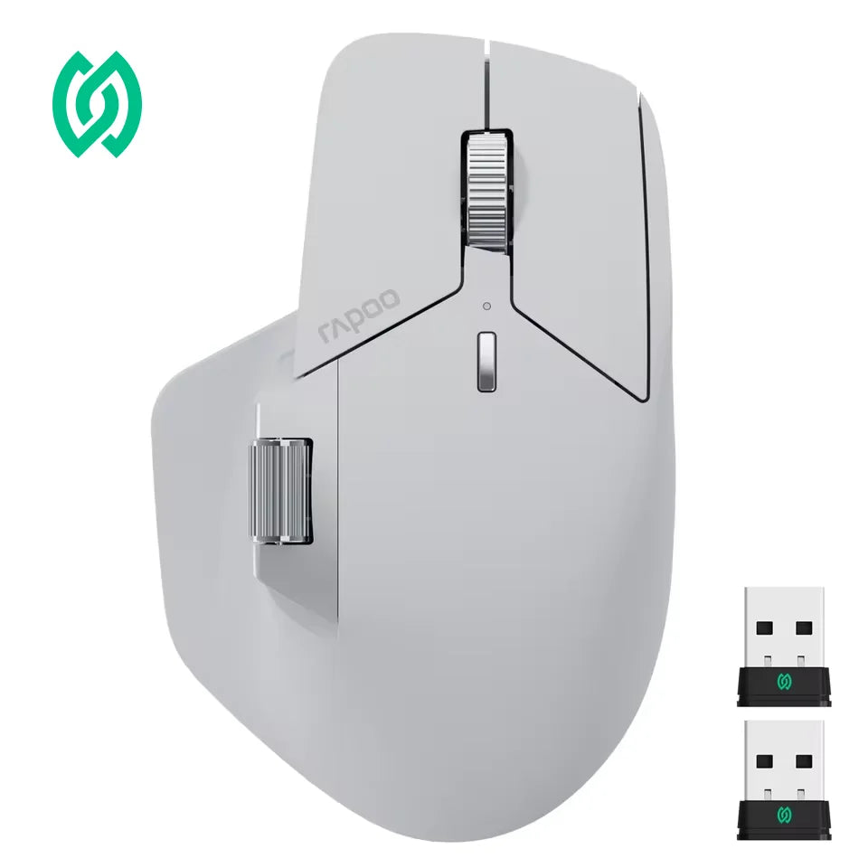 Rapoo MT760PRO Wireless Mouse – NearLink + Bluetooth 5.0, Multi-Device, 12,000 DPI, 2K Polling Rate, Ergonomic, Quiet Clicks