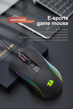 Redragon Lonewolf G105 RGB USB Wired Gaming Mouse – 8,000 DPI, 8 Programmable Buttons, Ergonomic Design for PC & Laptop Gamers