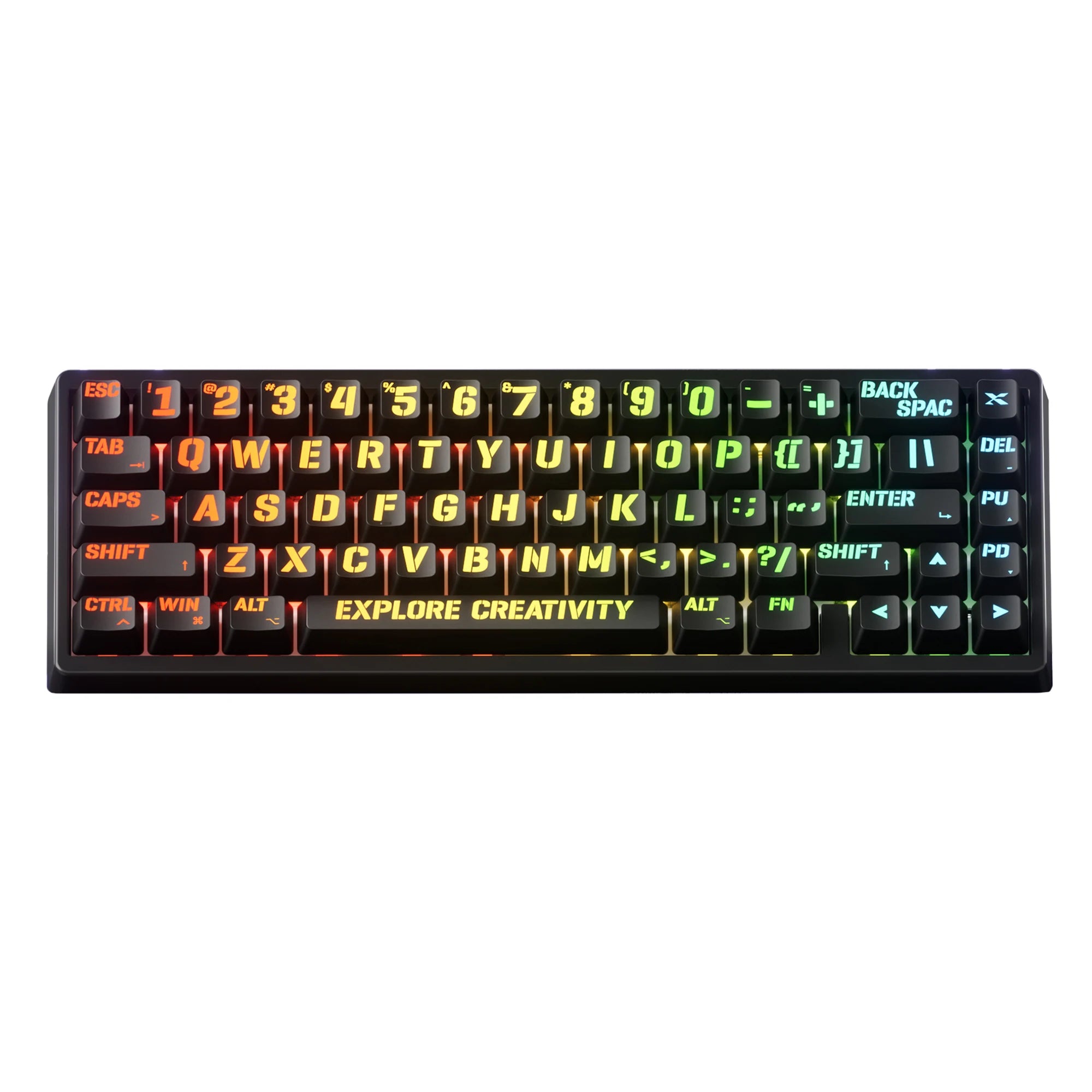 XVX M67 JadeStone Mechanical Keyboard – 65% Layout, IMD-Tech Keycaps, Hot-Swappable, Gasket Mount, Tri-Mode Wireless, Custom RGB