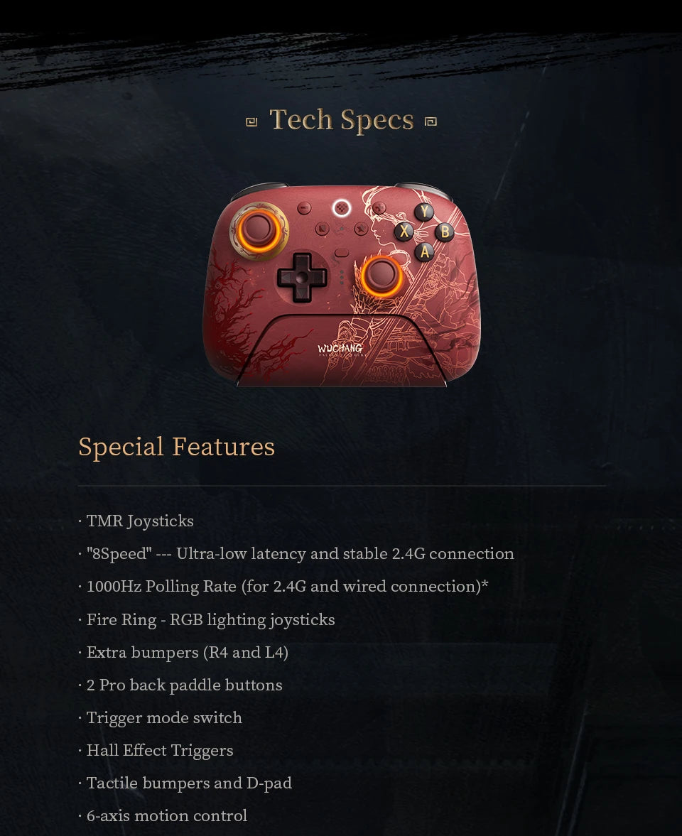 8BitDo Ultimate 2 Wireless Gaming Controller - Hall Effect for PC & Android (WUCHANG Edition)