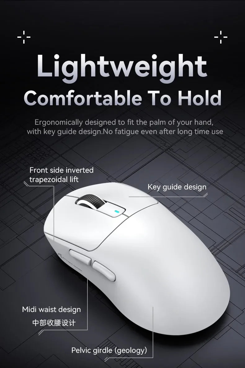 ATTACK SHARK X3 Lightweight Wireless Gaming Mouse – PAW3395 Sensor, 26,000 DPI, Tri-Mode (2.4G/Wired/Bluetooth), Macro Support, Win/Xbox/PS/Mac