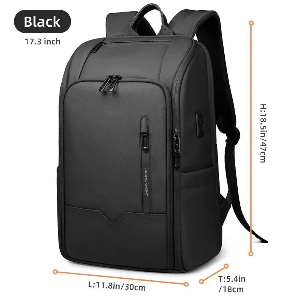 HcanKcan Men's Waterproof Business Backpack - 15.6 Inch Laptop Bag with Large Capacity for Travel, Work & School