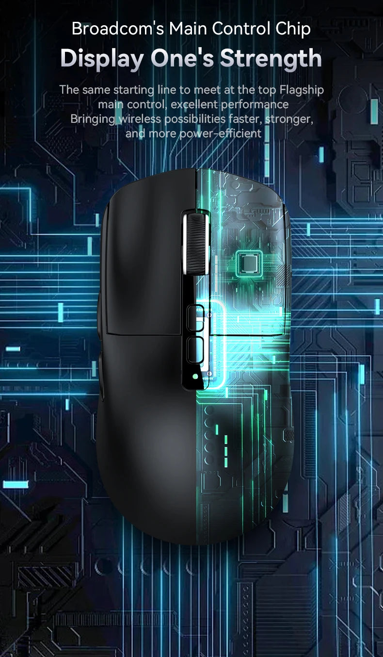 Attack Shark X6 Lightweight Gaming Mouse – Up to 26K DPI, RGB Backlight, Wireless 3-Mode Connection, Charging Base, for Laptop & Desktop