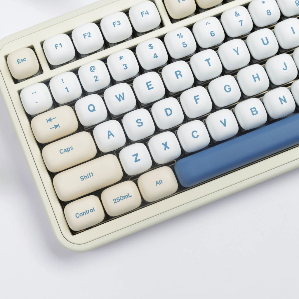 MOG Soy Milk Keycaps – XDA / Cherry / OEM Profiles, PBT, for Cherry MX Switch Gaming Mechanical Keyboard 68 / 75 / 82 / 98 / 104 Layouts