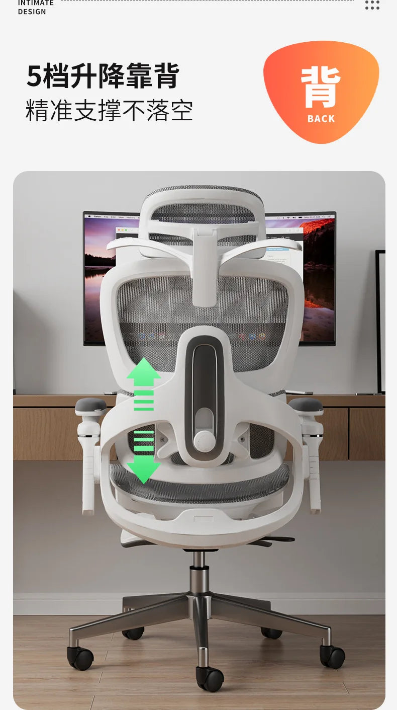 Gaming Chair - Ergonomic Computer Chair with Backrest, Portable Folding Design for Home Office