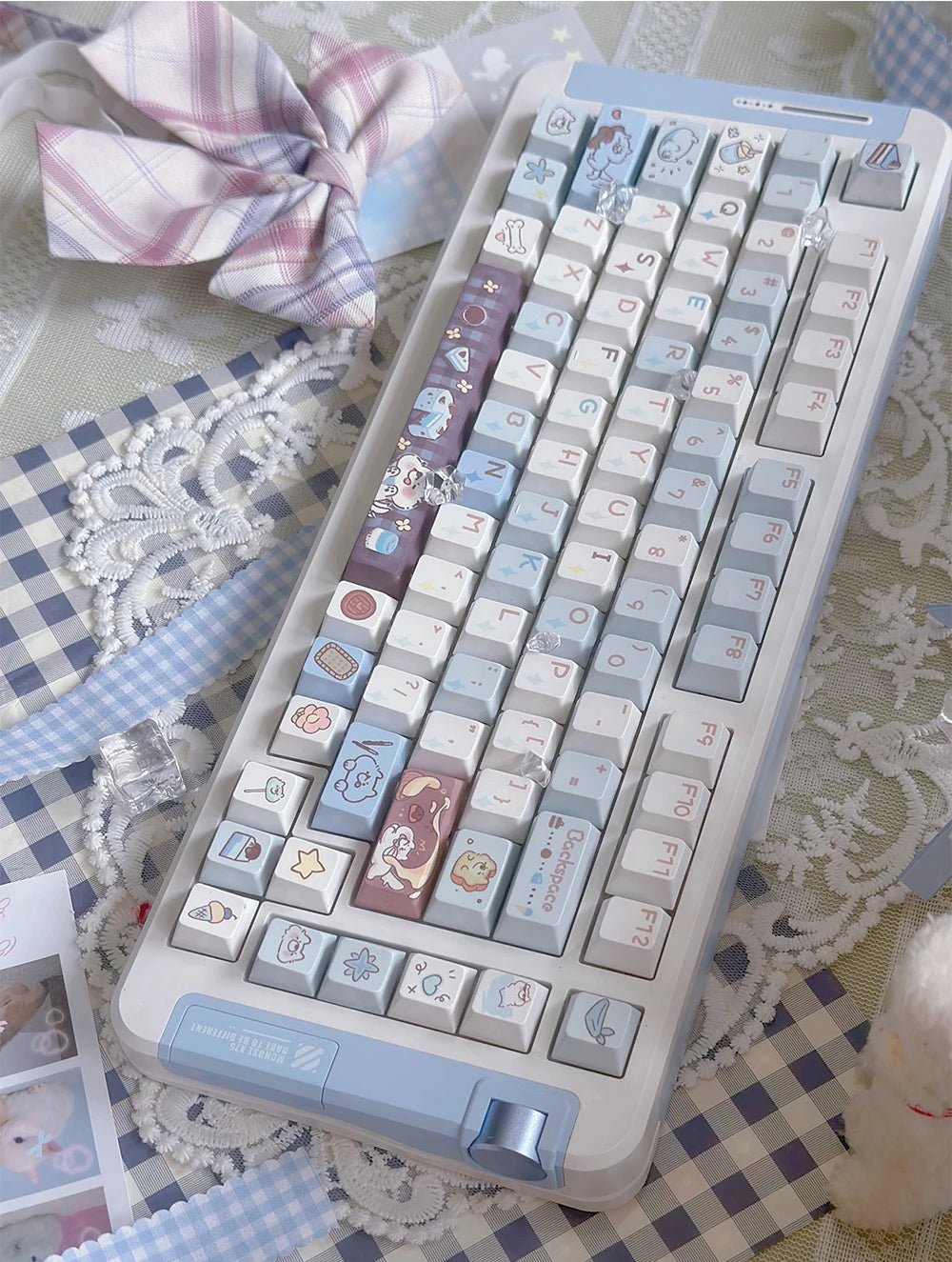 95 Keys Cherry Profile PBT Keycaps – Spark Conference Theme, for Gaming Mechanical Keyboard 61/64/68/75-Key Layouts, AULA F75 Compatible