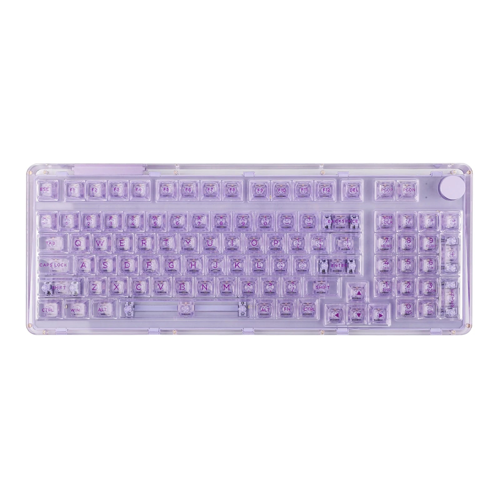 KiiBOOM Phantom 98 Mechanical Keyboard – 98 Keys, Hot-Swappable, Wired / Bluetooth 5.0 / 2.4GHz Wireless, Acrylic Case, Gasket Mount