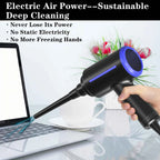 500W Electric Air Duster, Air Blower Replaces Canned Air Spray for PC Computer Keyboard Cleaner Compressed Air Can Duster