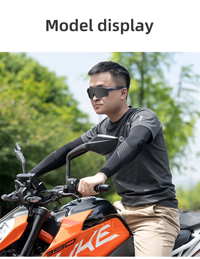 ROCKBROS Cooling Gaming Arm Sleeve – Ice Silk Fabric, Breathable & Lightweight, UV Protection, Designed for Pro & Casual Gamers