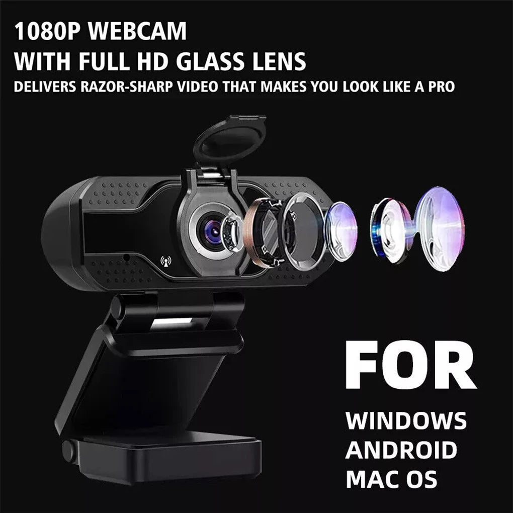 1080P Webcam Mini Camera Full HD Plug And Play Computer Usb Web Camera With Noise Reduction Microphone For Video Calls Live