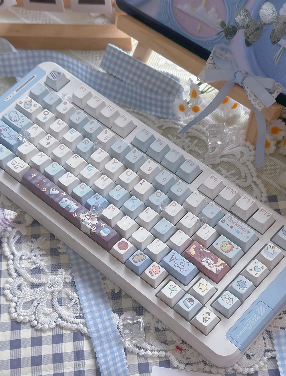 95 Keys Cherry Profile PBT Keycaps – Spark Conference Theme, for Gaming Mechanical Keyboard 61/64/68/75-Key Layouts, AULA F75 Compatible