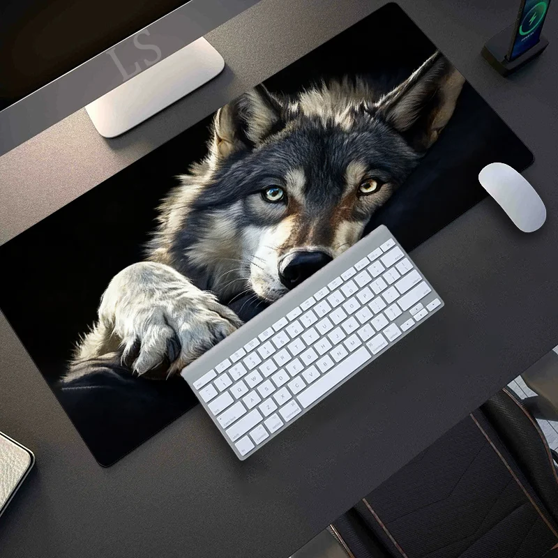 Large Wolf Pattern Mouse Pad for Desk Multi Functional XXL desk mat Keyboard Gaming Office Computer PC Gamer Desk accessories