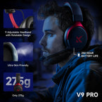 MCHOSE V9 Pro Wireless Gaming Headset – 7.1 Surround Sound, Noise-Canceling Mic, Low Latency