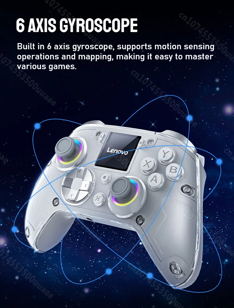 Lenovo X01 1.44inch Smart Screen Wireless Controller 3 Modes for Switch PS4 IOS Android PC TV Programmable Back-Button Gamepad