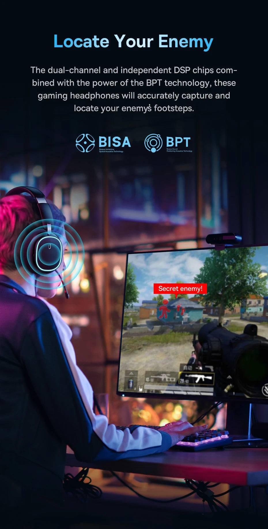 Baseus GH02 Wireless Gaming Headset – Bluetooth 5.3, 2.4G/Wired, RGB, 40mm Drivers