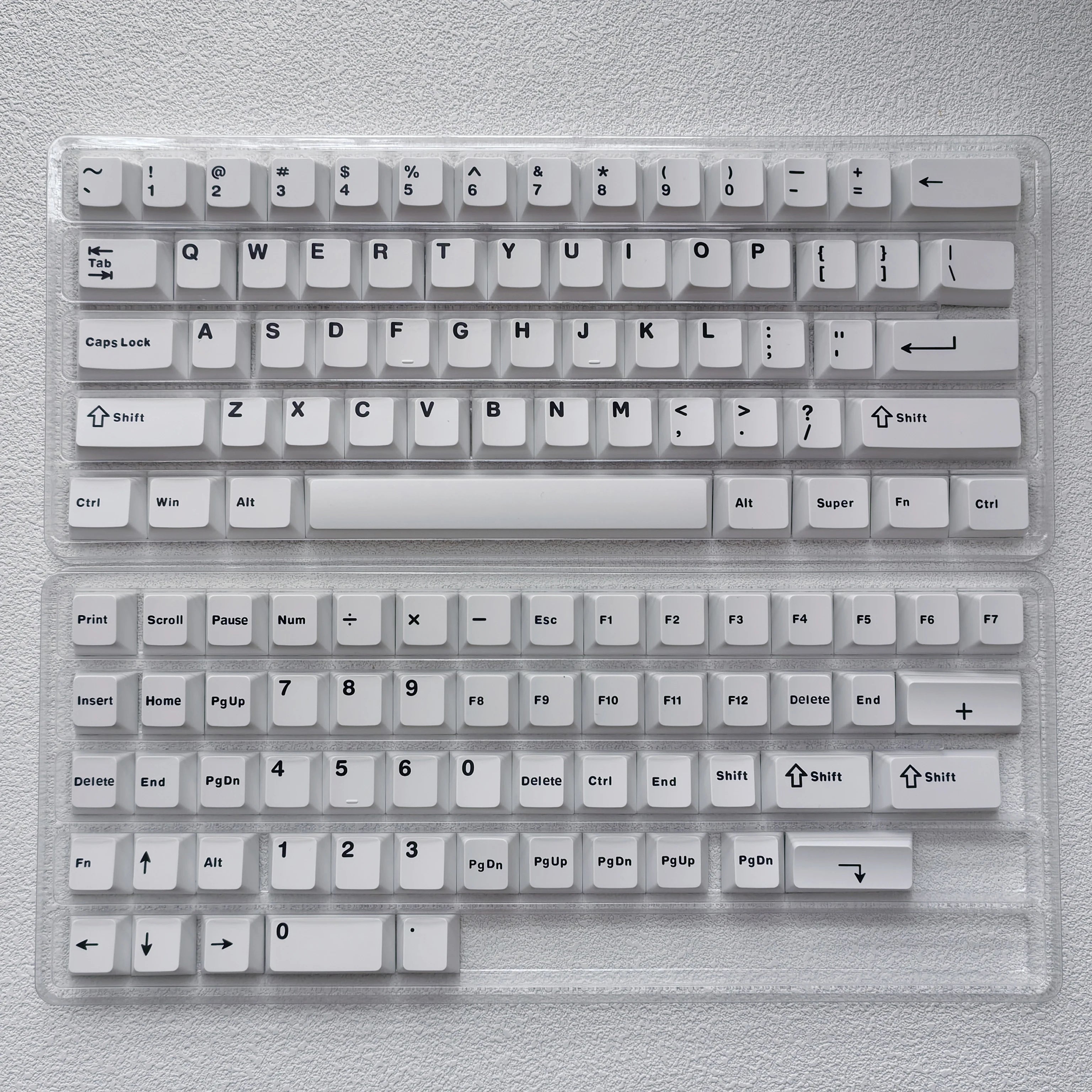 117 Keys Classic Blue Keycaps – Double-Shot ABS, Cherry Profile, for Gateron MX Switches Mechanical Gaming Keyboard