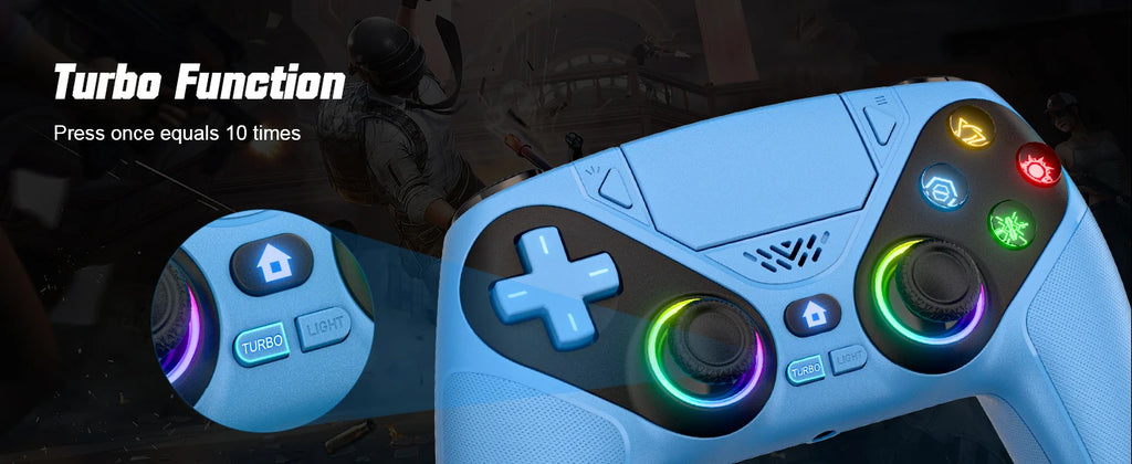 Controller for PS5/Playstion 5 Pro/Slim/PC Wireless Gamepad Hall Effect Trigger RGB Turbo Vibration Programmable Button Joystick