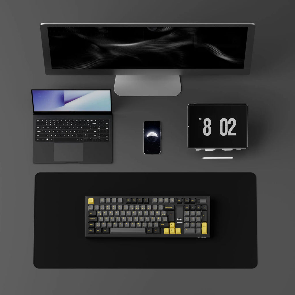 Akko 5098B Wireless Mechanical Gaming Keyboard – 97 Keys, 1.47-inch TFT Screen, Vertical Knob, ISO-DE Layout, Hot-Swap, RGB Gasket