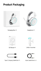 Picun G2 Wireless Gaming Headset – 2.4GHz & Bluetooth, 7.1 Surround, Low Latency, ENC Mic