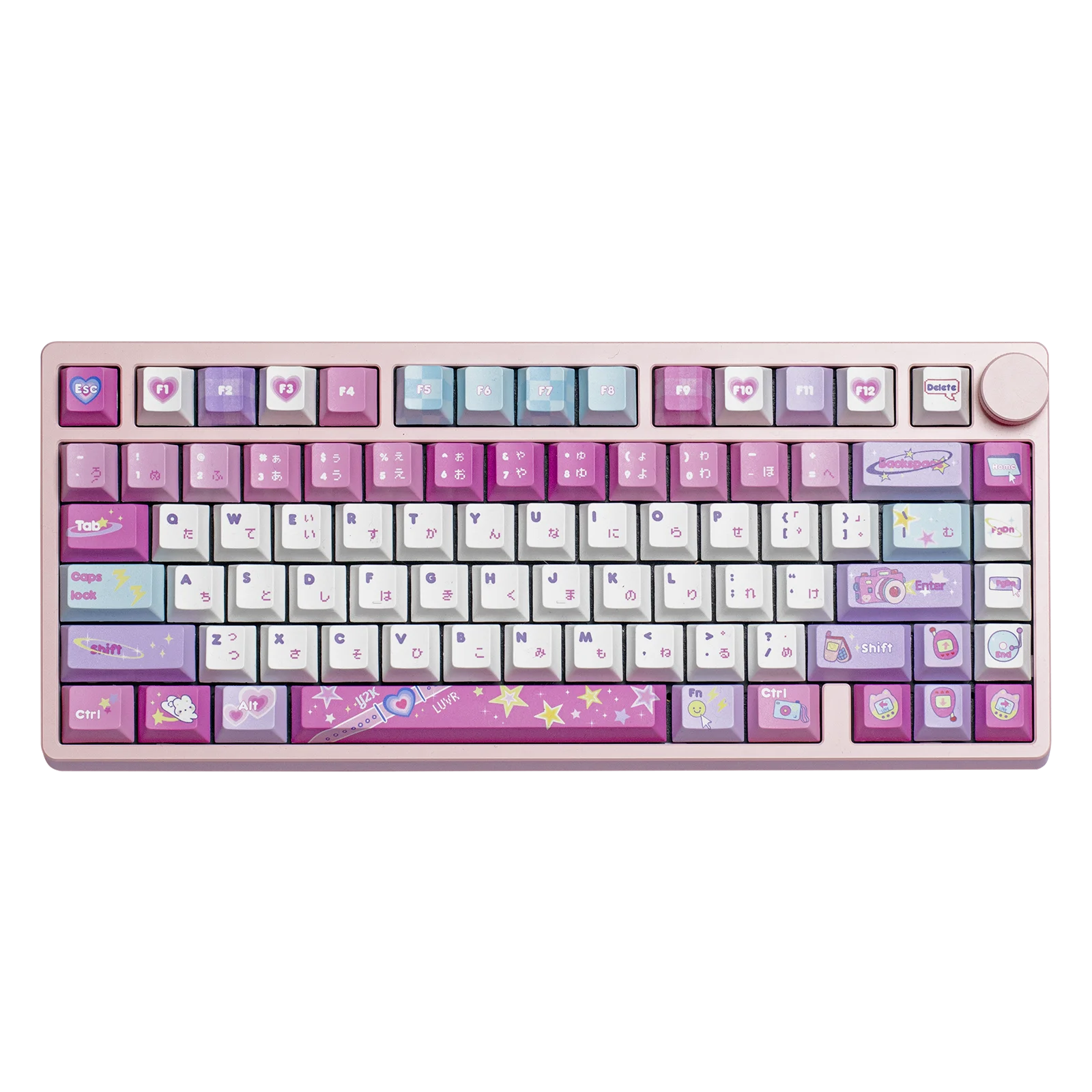 KiiBOOM × Elyxirine Digital Dreams (Pastel Y2K) Keycap Set – 144 Keys, MOA / Cherry Profile, for 60% / 65% / 75% / TKL / Full-Size Keyboards