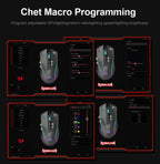 Redragon Lonewolf G105 RGB USB Wired Gaming Mouse – 8,000 DPI, 8 Programmable Buttons, Ergonomic Design for PC & Laptop Gamers