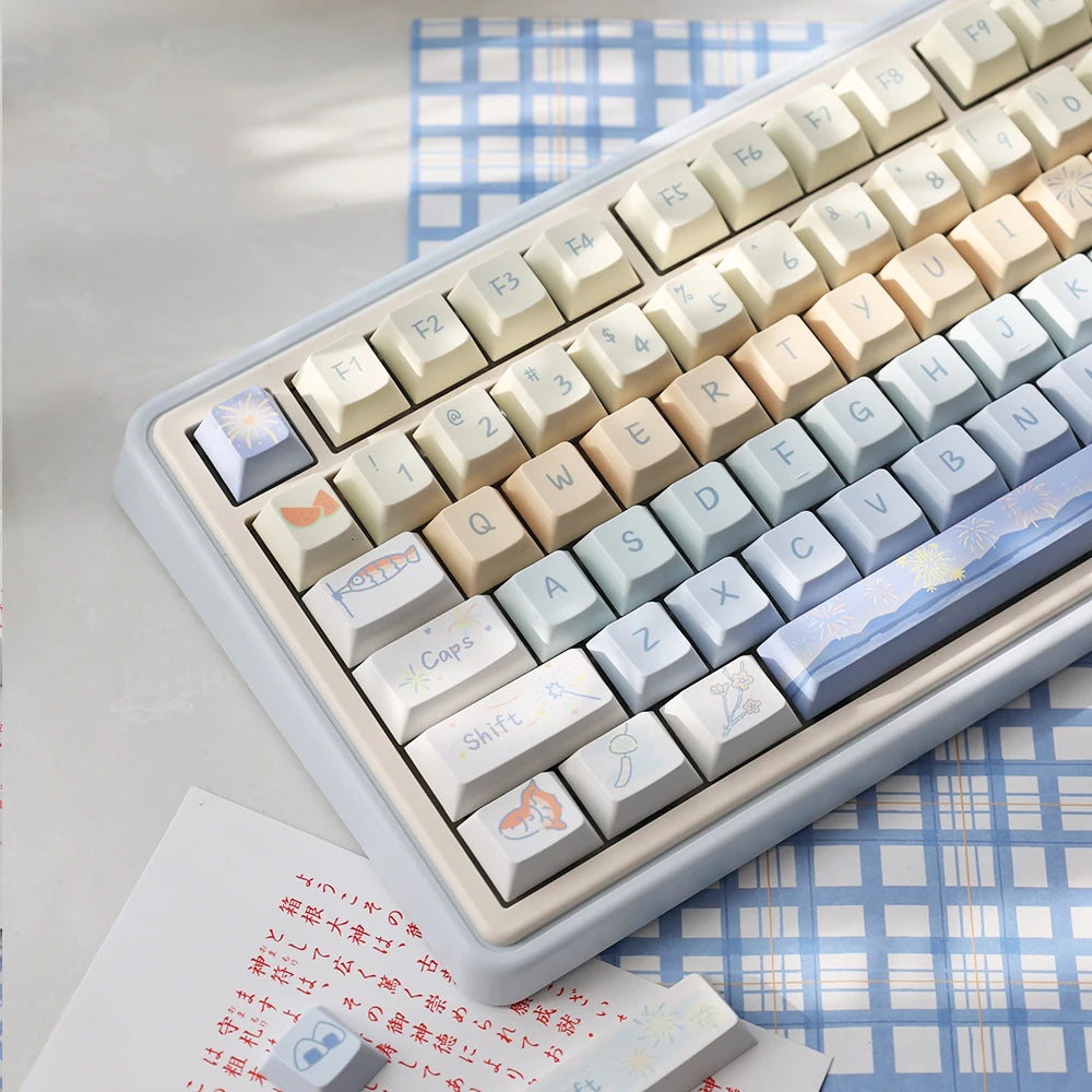 95 Keys Cherry Profile PBT Keycaps – Spark Conference Theme, for Gaming Mechanical Keyboard 61/64/68/75-Key Layouts, AULA F75 Compatible