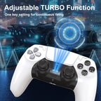 GAMINJA P50A Wireless Game Controller For PS5/PC Transparent Crystal buttons Six Axis Gyroscope With Touchpad Ergonomic