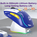 DAREU Tri-Mode Gaming Mouse – Bluetooth / Wired / 2.4G, Charging Base, KBS Buttons, for Laptop & PC Gamers
