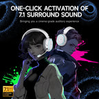 Picun G2 Wireless Gaming Headset – 2.4GHz & Bluetooth, 7.1 Surround, Low Latency, ENC Mic