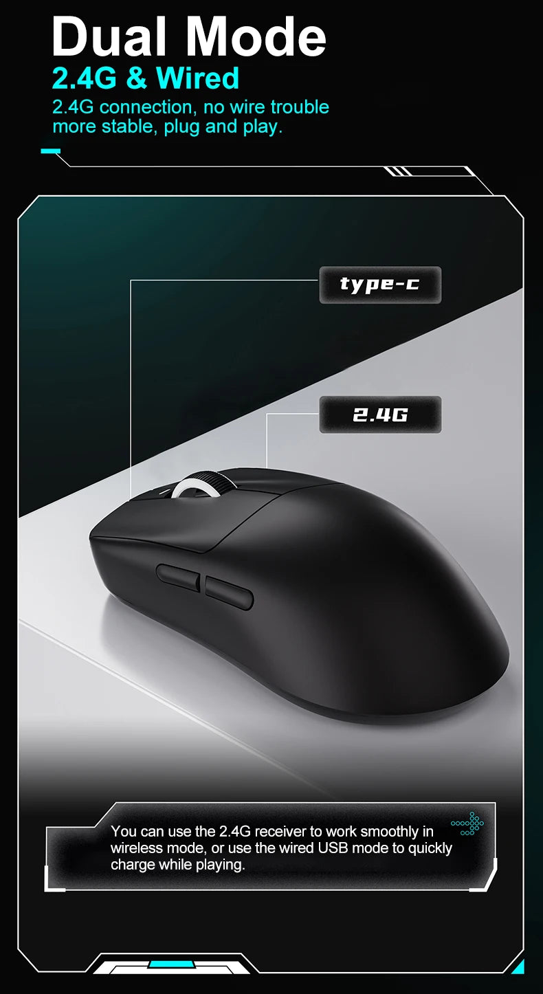 ATK VXE Dragonfly R1 Pro MAX Esports Wireless Gaming Mouse – PAW3395 Sensor, Rechargeable, Lightweight Custom FPS Mouse, Ideal for CS:GO