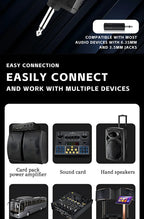 2.4G Wireless Microphone UHF Fixed Frequency 2 Channels Handheld Mic Micphone For Party Karaoke Professional Church Show Meeting