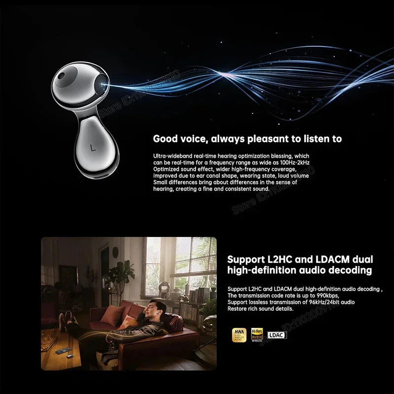 Huawei FreeBuds 5 TWS Wireless Bluetooth 5.2 Earphones | Hi-Fi LDAC Headset with Active Noise Reduction & IP54 Rating