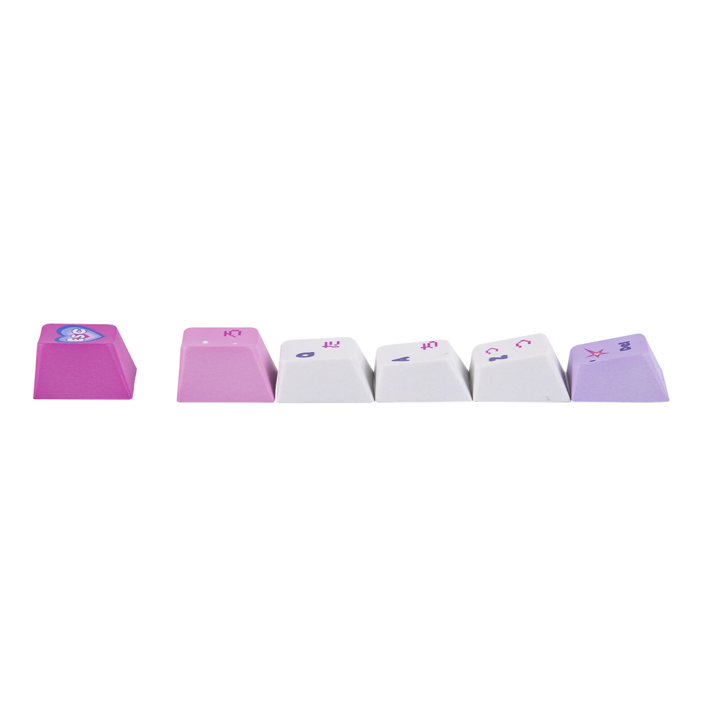 KiiBOOM × Elyxirine Digital Dreams (Pastel Y2K) Keycap Set – 144 Keys, MOA / Cherry Profile, for 60% / 65% / 75% / TKL / Full-Size Keyboards