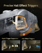 EasySMX D05 Wireless Gaming Controller Gamepad for PC/Switch/TV/Phone with Charging Dock RGB Hall Effect Joysticks Triggers