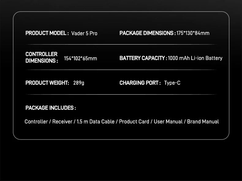 Flydigi Vader 5 Pro Gaming Controller With Hall Rocker FORCESWITCH™ Triggers Switch 1000Hz Gamepad For Mobile Switch TV PC