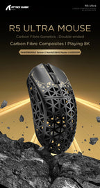 ATTACK SHARK R5 ULTRA Wireless Gaming Mouse – 8K Polling Rate, PAW3950MAX Sensor, 42,000 DPI, Carbon Fiber Ultra-Light, Pro Esports Edition