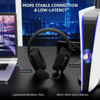 ATTACK SHARK L80 Wireless Gaming Headset – Dual Mics, 20ms Low Latency, 40mm Drivers