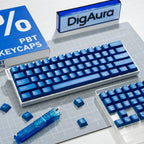 117 Keys Classic Blue Keycaps – Double-Shot ABS, Cherry Profile, for Gateron MX Switches Mechanical Gaming Keyboard