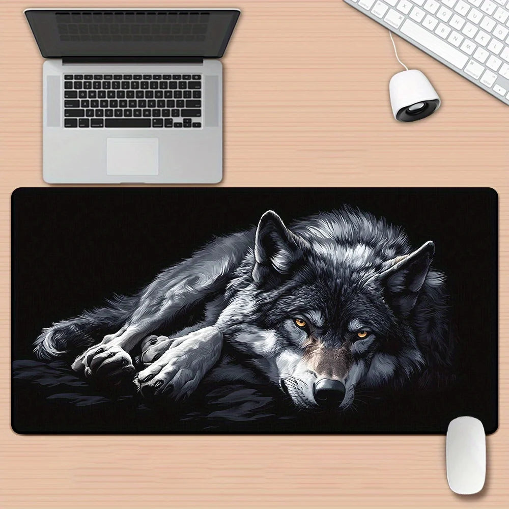 Large Wolf Pattern Mouse Pad for Desk Multi Functional XXL desk mat Keyboard Gaming Office Computer PC Gamer Desk accessories