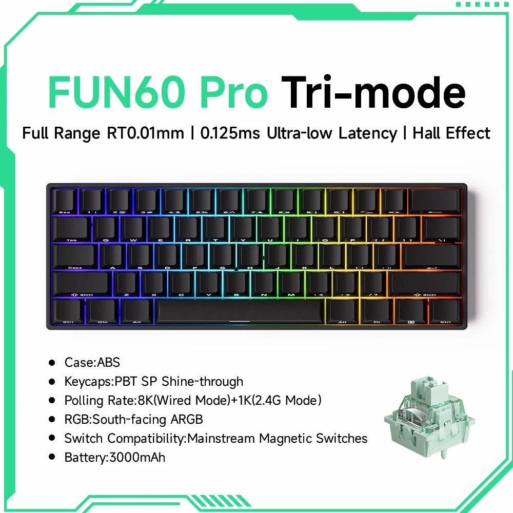 Akko MonsGeek FUN68 / FUN60 PRO & MAX HE Magnetic Keyboards – 60% / 65%, Rapid Trigger, 8K, Custom Esports Gaming Keyboard
