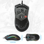 Redragon Storm M808 RGB USB Wired Gaming Mouse – Ultra-Light Honeycomb Design, 12,400 DPI, Programmable, for PC & Laptop