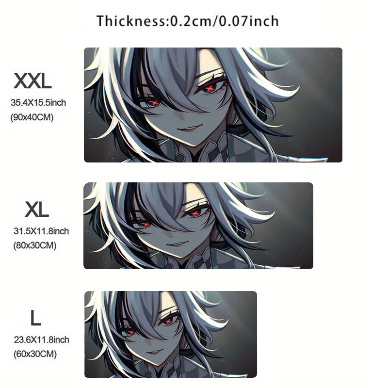 Genshin Impact Arlecchino Mouse Pad Anime Cartoon Girl Keyboard Rug PC Gaming Accessories Mousepad Laptop Speed Desk Mat Carpet