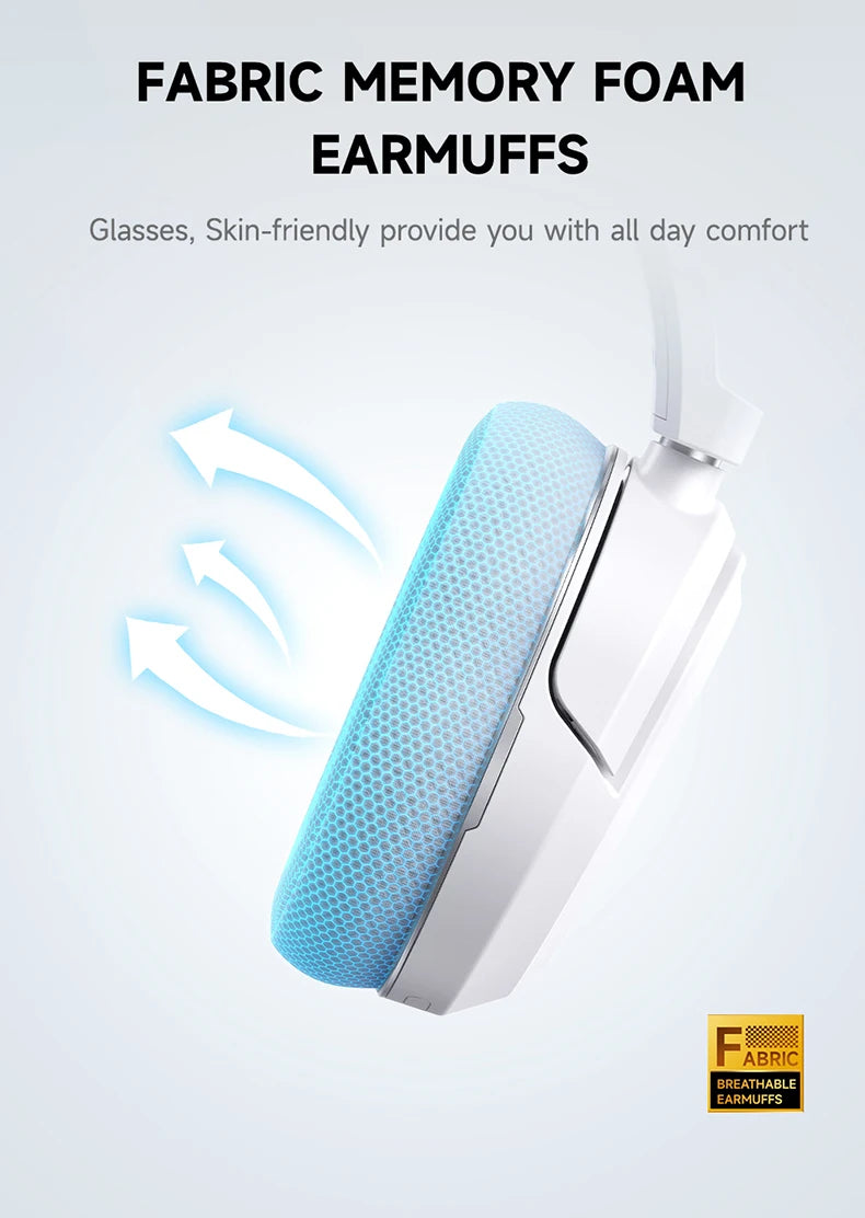 Picun G2 Wireless Gaming Headset – 2.4GHz & Bluetooth, 7.1 Surround, Low Latency, ENC Mic