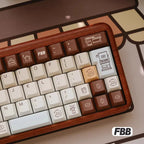 FBB Otter Coffee Theme Keycaps – PBT, Gaming Mechanical Keyboard Keycaps for MX Switch, PC Custom DIY Cute Artisan Accessory
