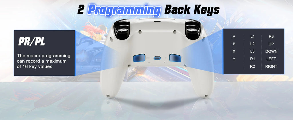 Controller for PS5/Playstion 5 Pro/Slim/PC Wireless Gamepad Hall Effect Trigger RGB Turbo Vibration Programmable Button Joystick