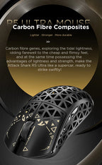ATTACK SHARK R5 ULTRA Wireless Gaming Mouse – 8K Polling Rate, PAW3950MAX Sensor, 42,000 DPI, Carbon Fiber Ultra-Light, Pro Esports Edition