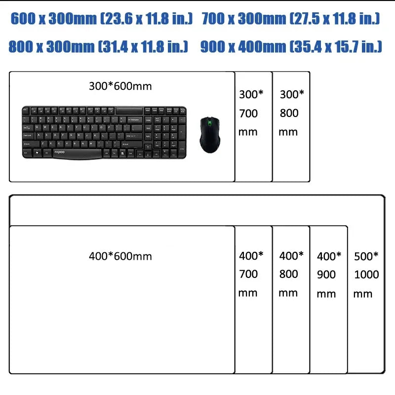 900x400mm HD Print Anime C-Cyberpunks Style Keyboard Mousepad XXL Large Computer Gamer Stitch Edge Rubber Non-slip Base Desk Mat